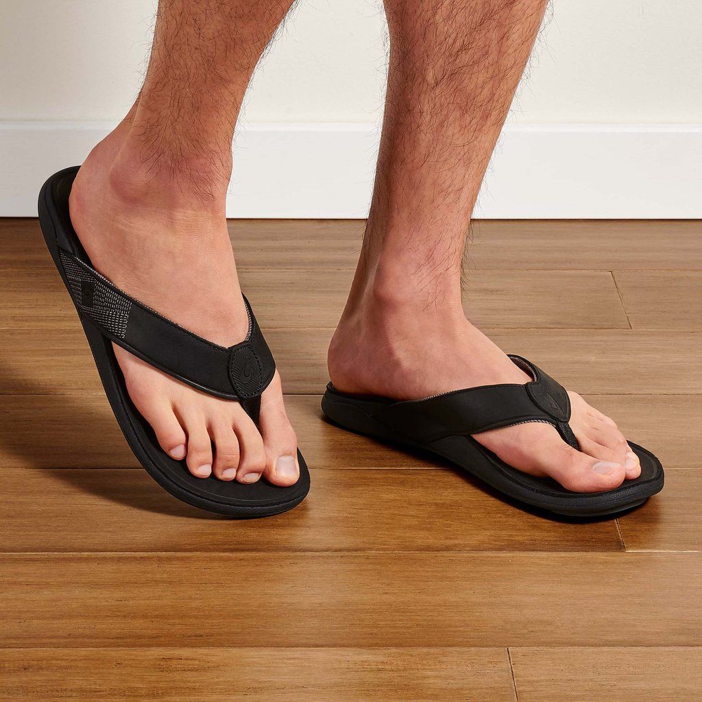 Sandalias Olukai Tuahine - Chanclas Hombre Negros 20354-608